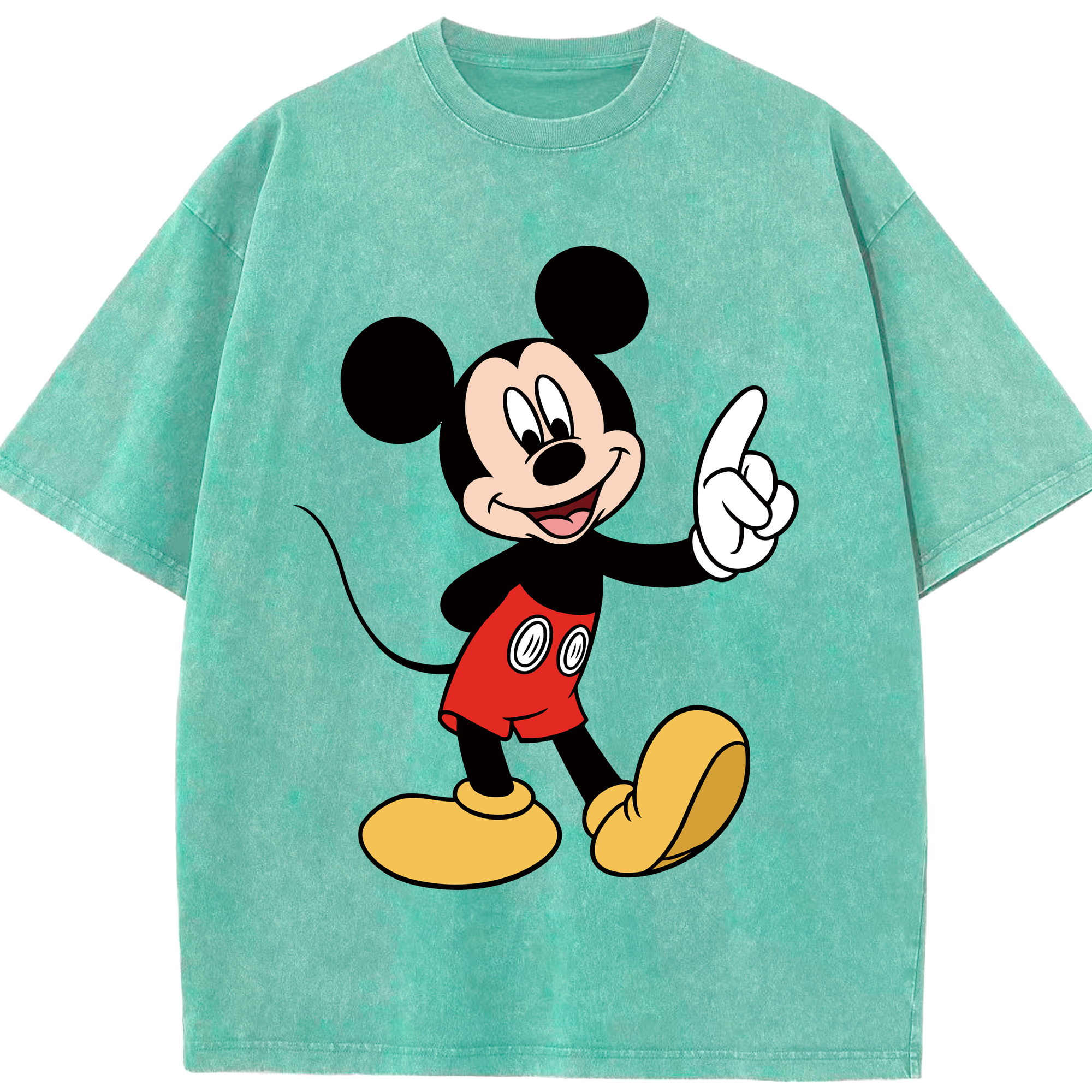 （画像用） ミッキーマウス Mickey Mouse 綿100% ヴィンテージ風 半袖Tシャツ（フロントプリント）